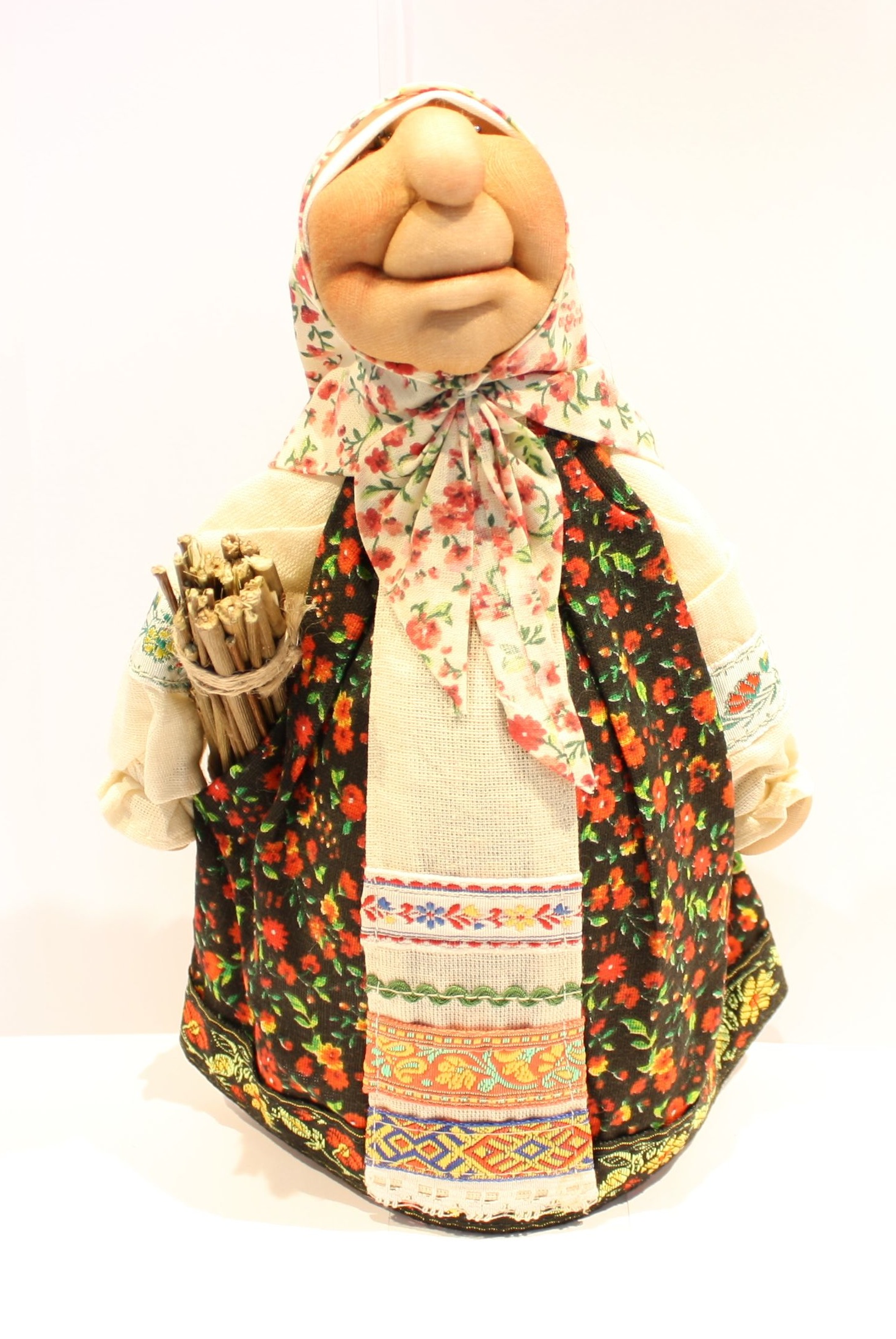 Woman with twigs